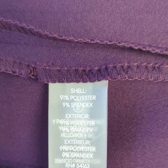 19964 NEW Calvin Klein Colorblock Sheath Dress Purple Black size 2P Business - Picture 6 of 7